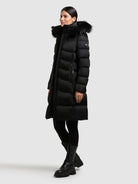 khujo-akkie-damen-steppmantel-black-mit-kapuze image 2