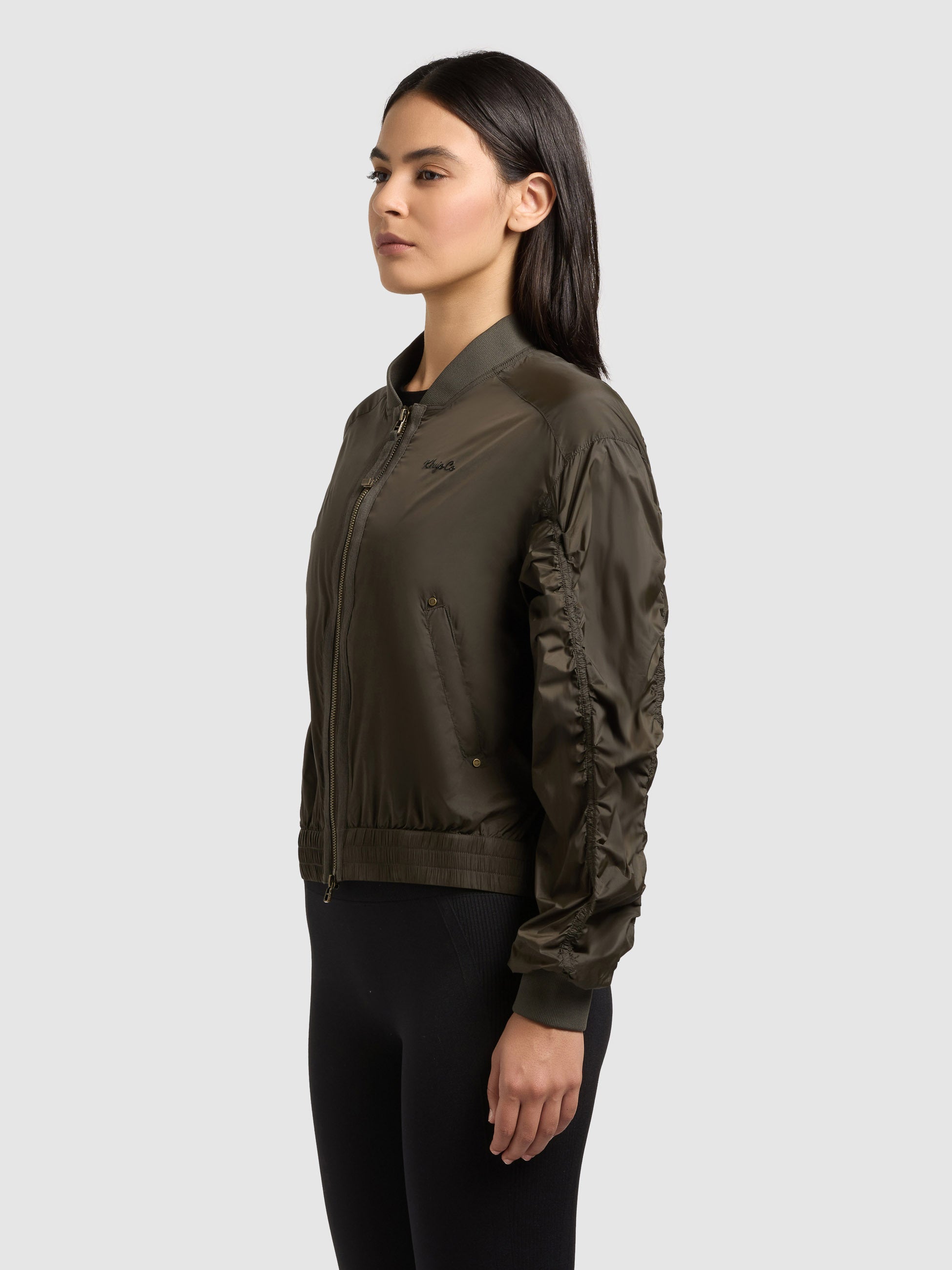 khujo-jacke-tuvay-bomberjacke-blouson-in-olive-aus-fliegerseide image 5