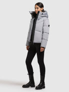 khujo-jacket-milly-bliss-melange-gray-kurze-damen-steppjacke image 2