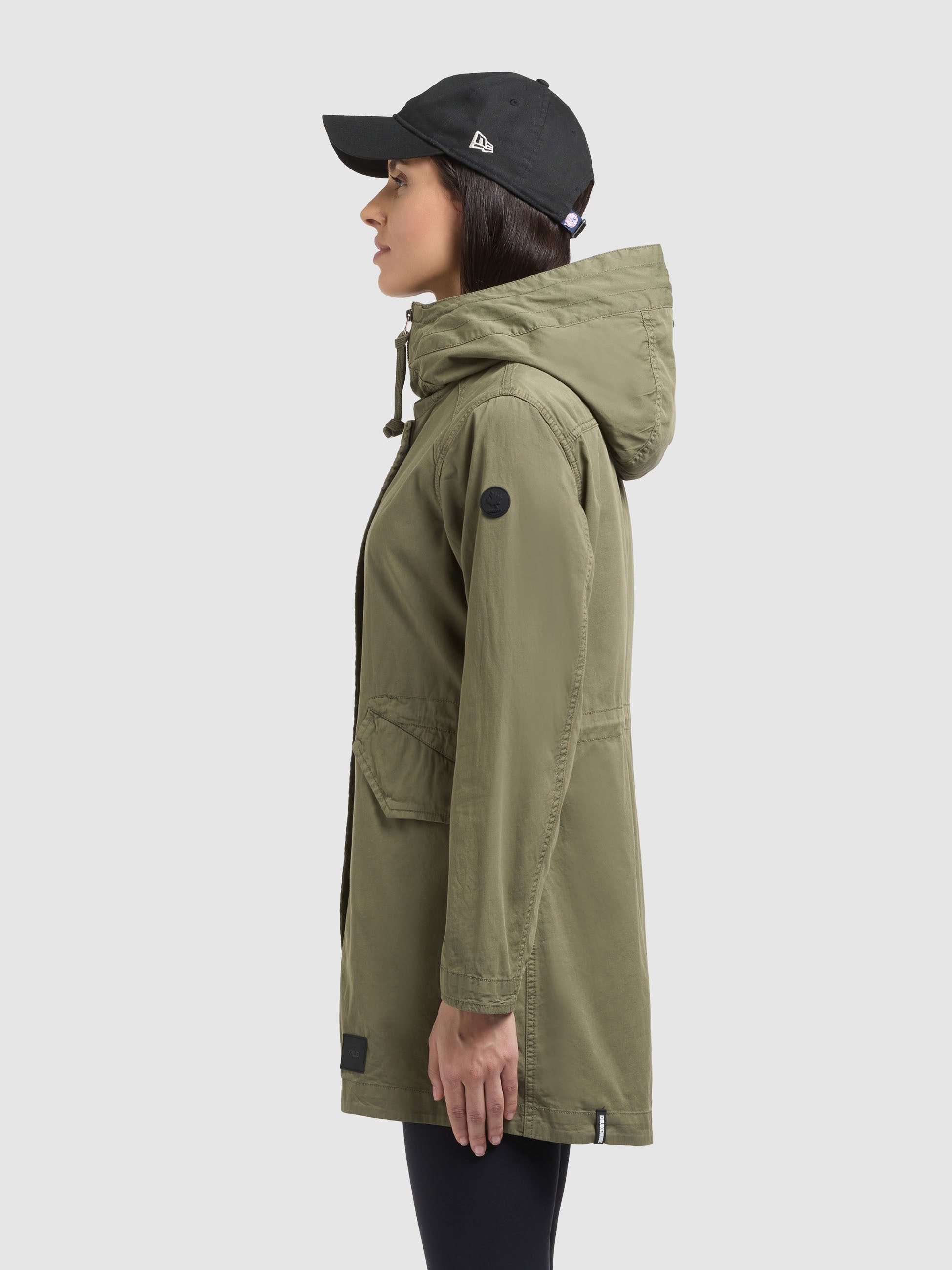 khujo-parka-nika-olive-damenmantel-baumwoll-twill-regular-fit image 5