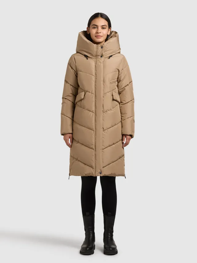 khujo-mantel-sunne-cookie-beige-knielanger-wintermantel-f-r-damen image 1