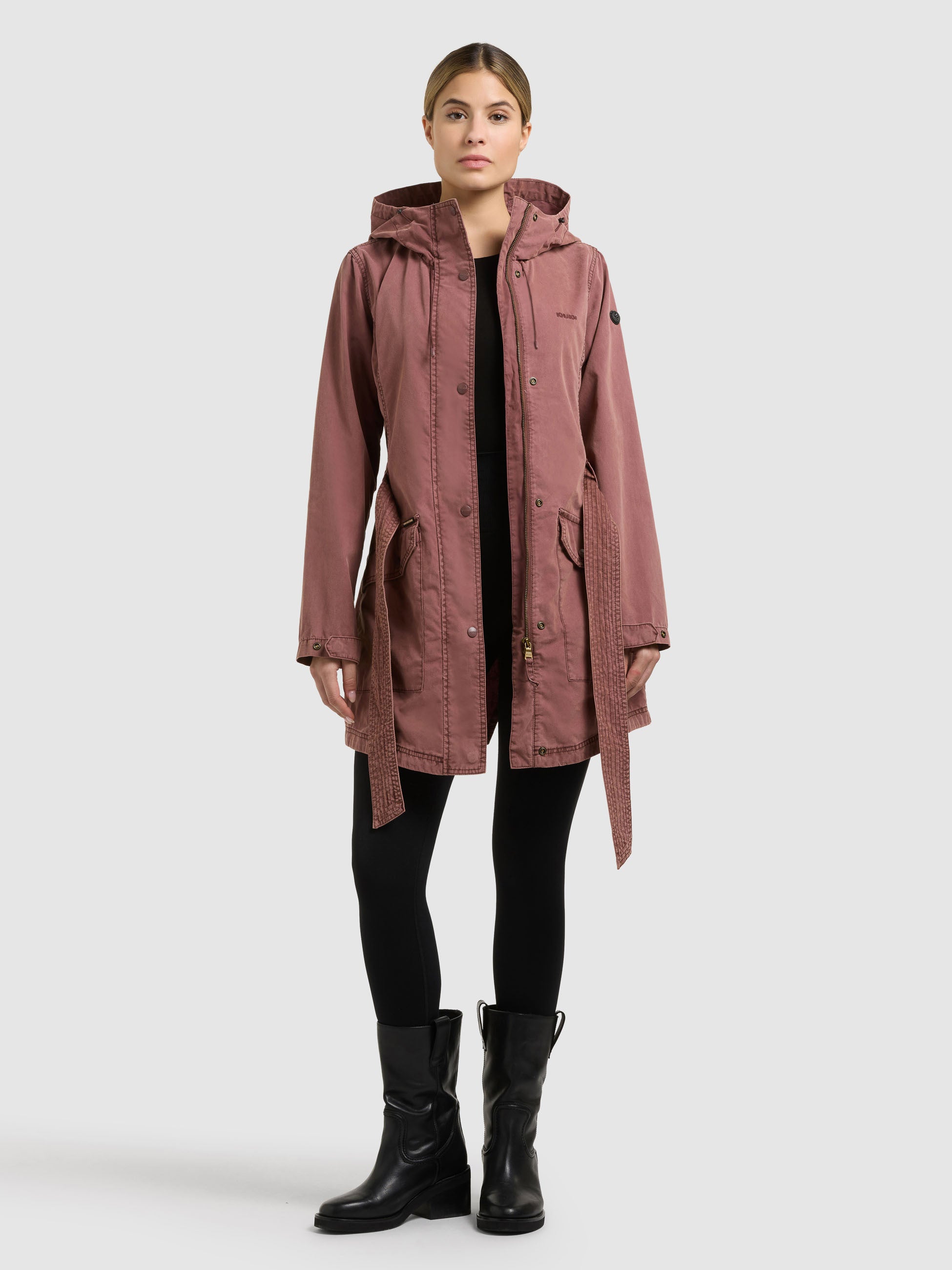 khujo-jacke-prea-sommerparka-trench-f-r-damen-in-grapeful-red image 2