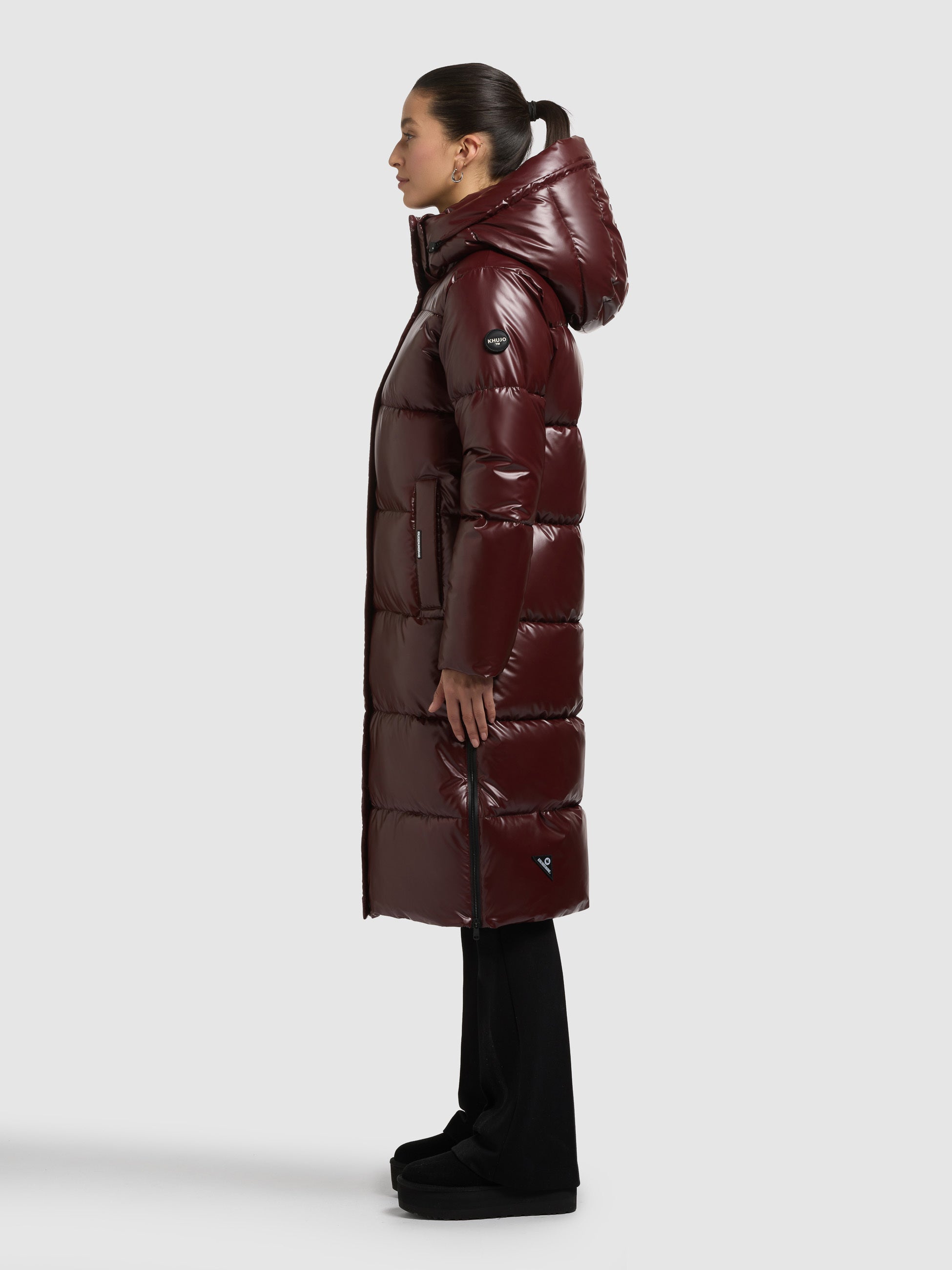 khujo-mantel-rachel2-shiny-mahagoni-red-damen-steppmantel image 2