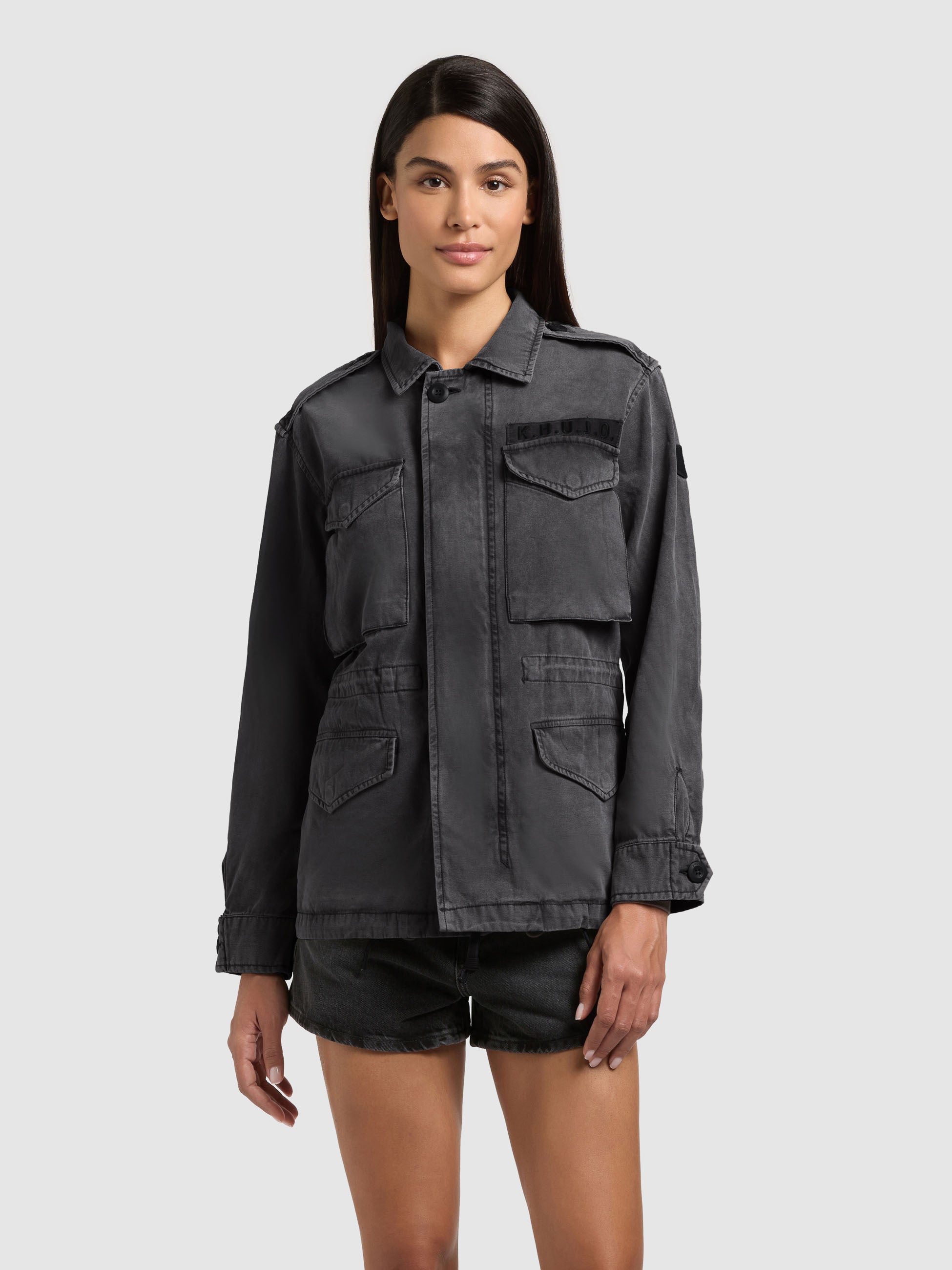 khujo-jacke-buni-black-fieldjacke-baumwoll-twill image 1