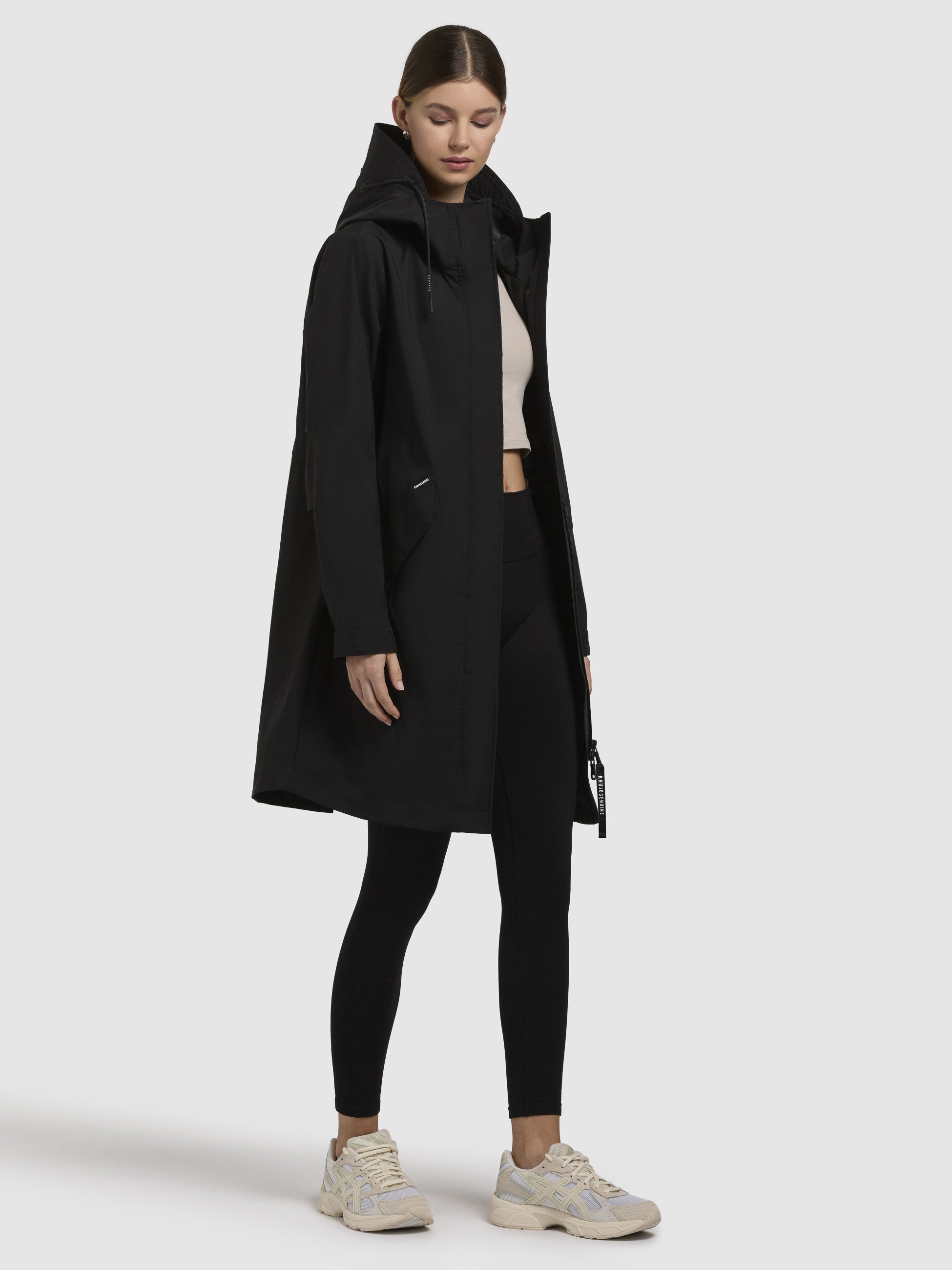 khujo-elea-mantel-schwarz-leichter-regenmantel-damen-regular-fit image 6