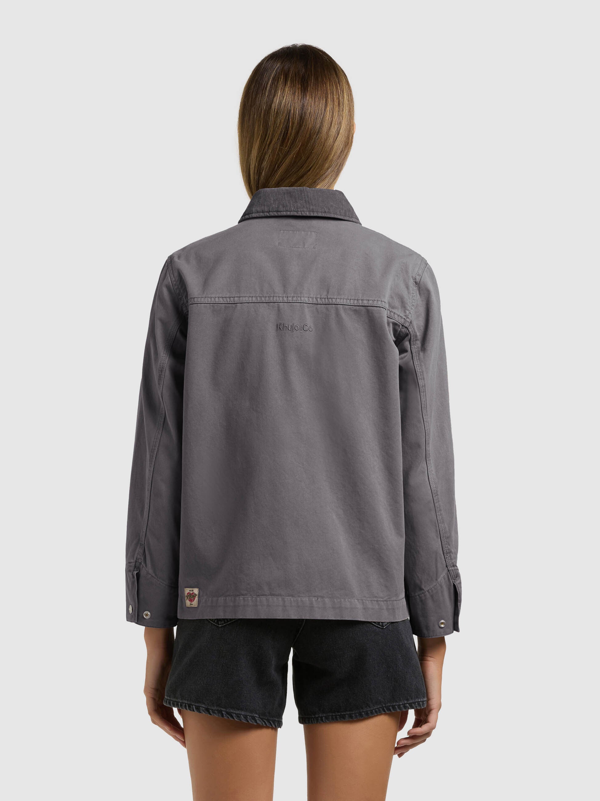 khujo-suzy-damen-jacke-fieldjacket-sea-grey image 3