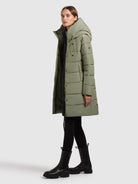 khujo-coat-heather-muted-green-kurzer-steppmantel-damen image 6