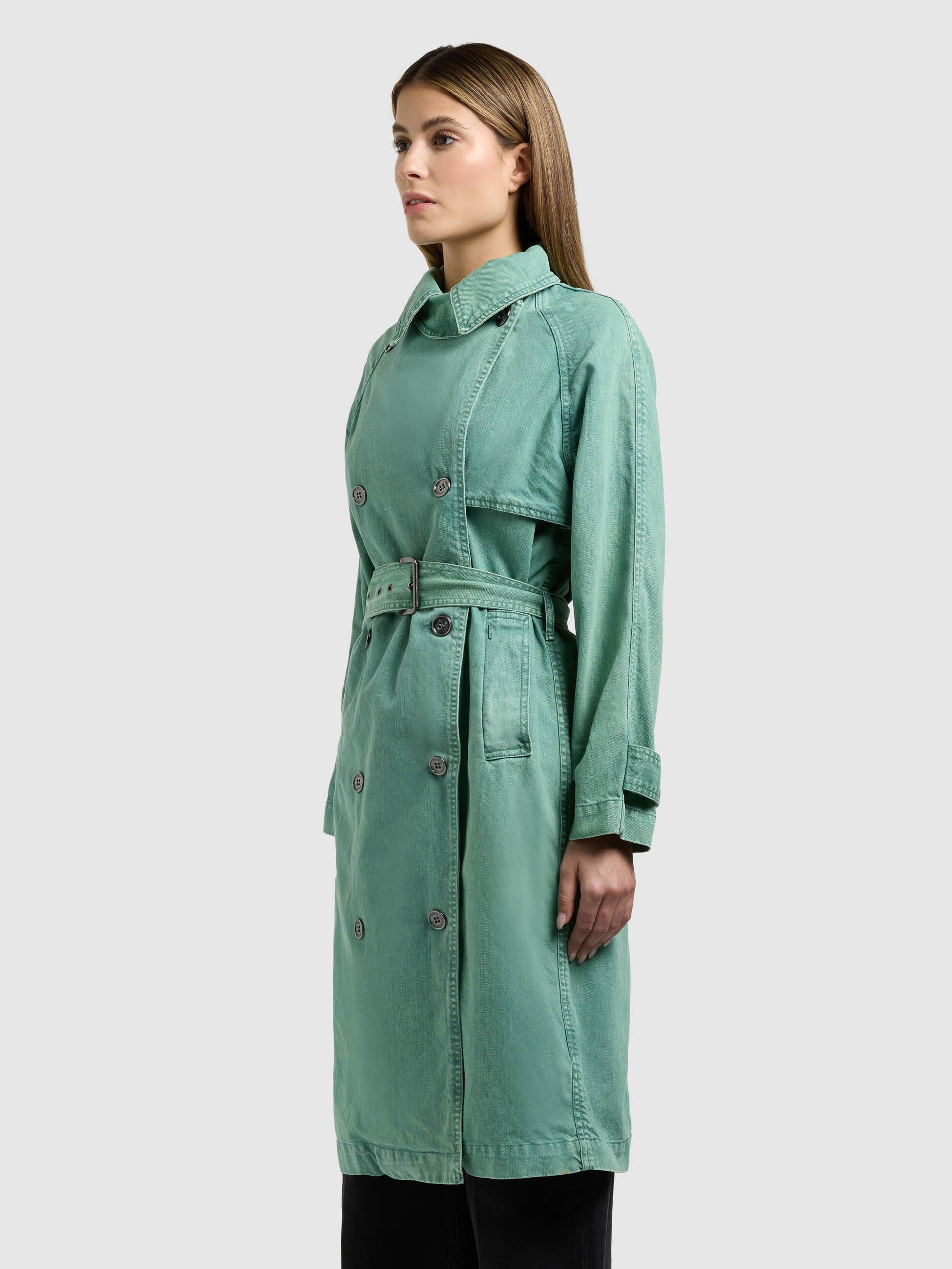 khujo-mantel-enza-damen-jeansmantel-pine-green image 5