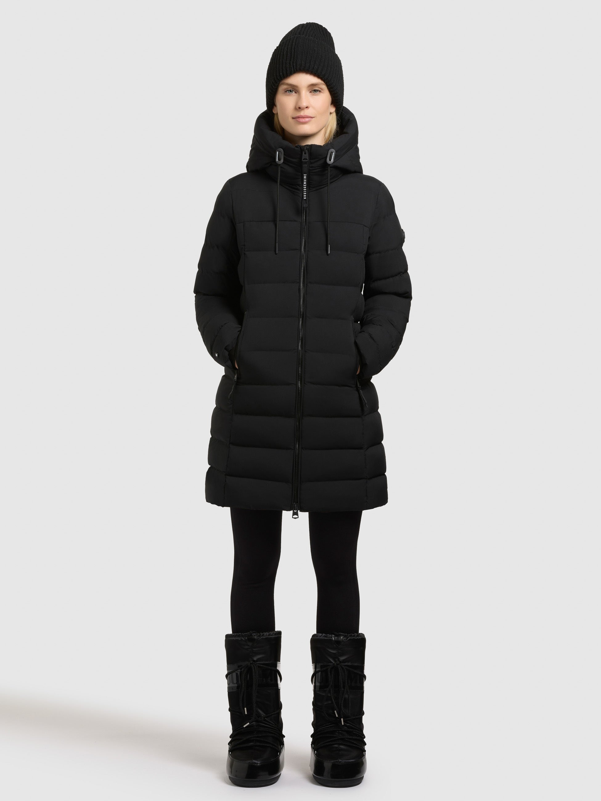 khujo-jacke-neptar-black-damen-steppjacke-leicht-mit-kapuze image 2