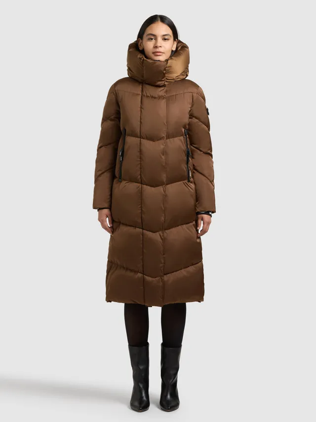 khujo-coat-manelia2-copper-brown-steppmantel-wadenlang image 1