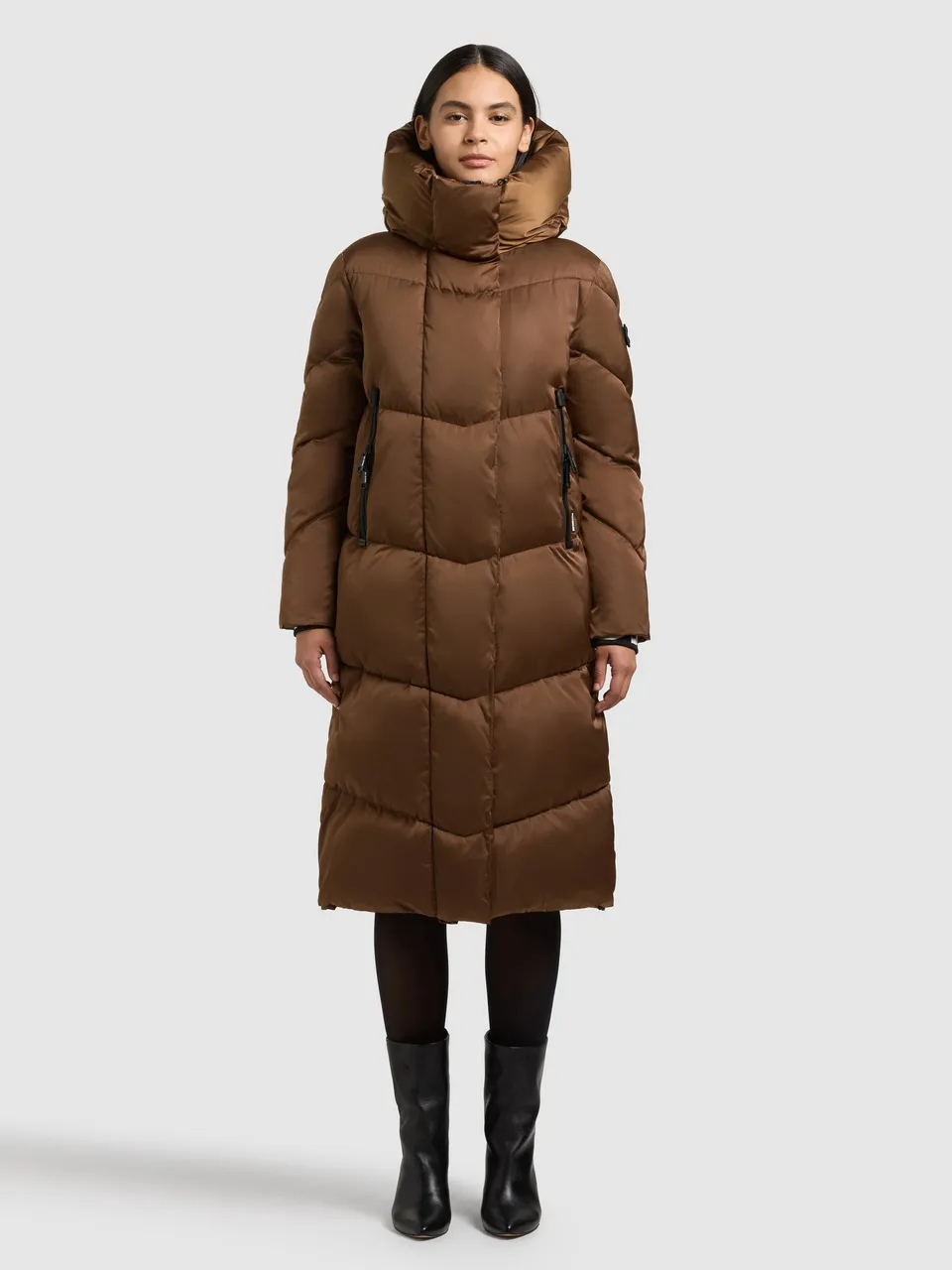 khujo-coat-manelia2-copper-brown-steppmantel-wadenlang image 1
