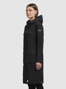 khujo-dipa-damen-coat-black-ultraleichter-packable-mantel-mit-kapuze image 5