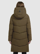 khujo-graya-damen-kurzmantel-khaki-wattiert-regular-fit image 3