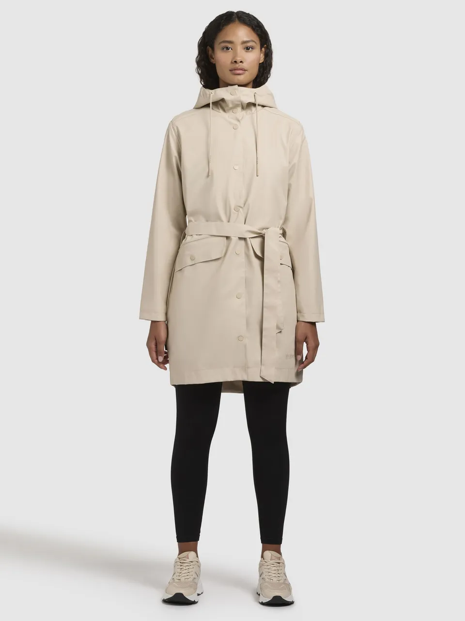 khujo-mantel-quinn-beige-damen-regenmantel-mit-kapuze image 1