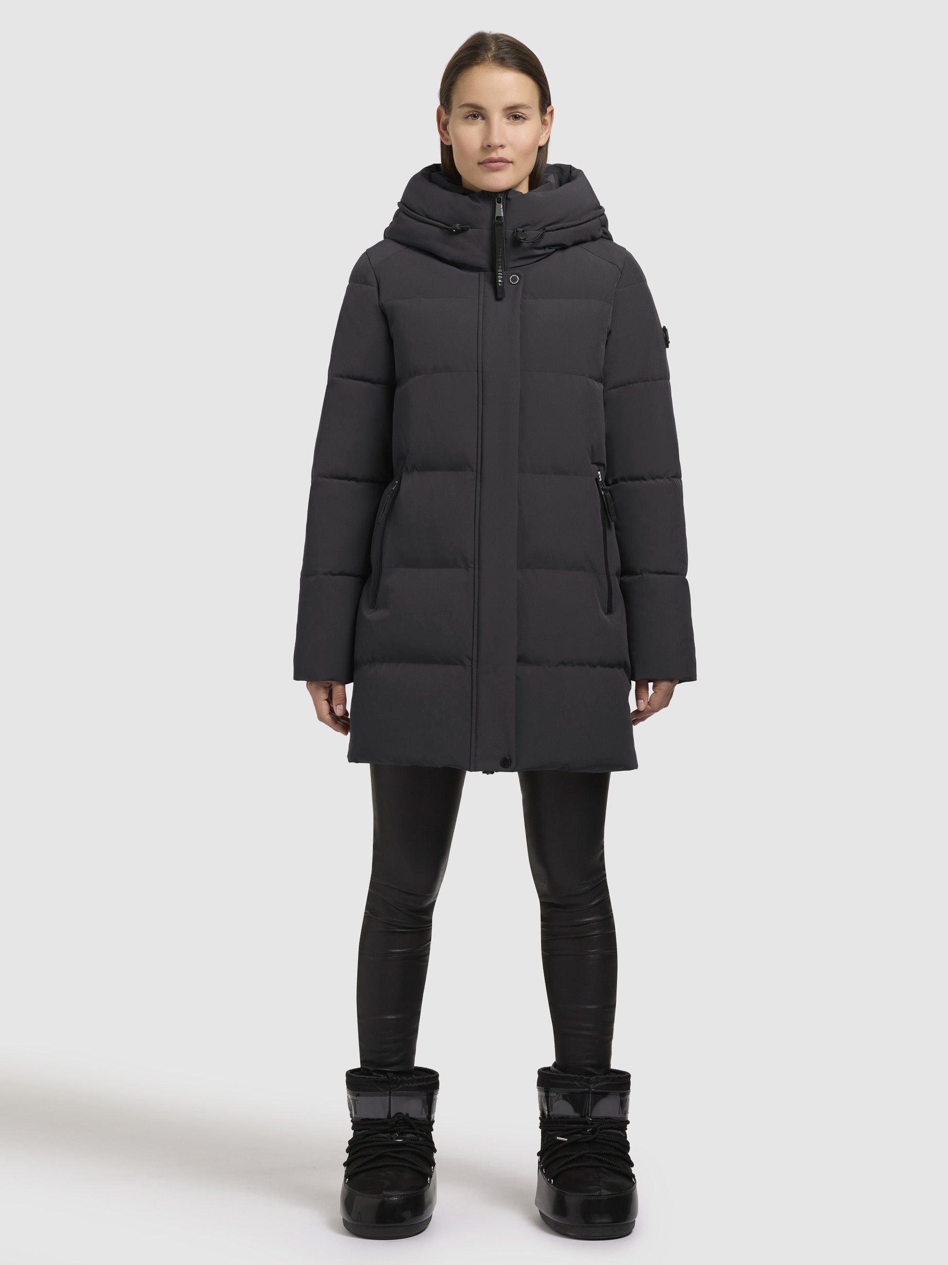 khujo-mantel-lola-dunkelgrau-wattierter-stepp-kurzmantel-damen-regular-fit image 2