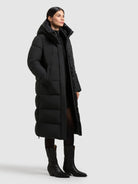 khujo-velia-damen-mantel-black-warm-wattierter-wintermantel image 6