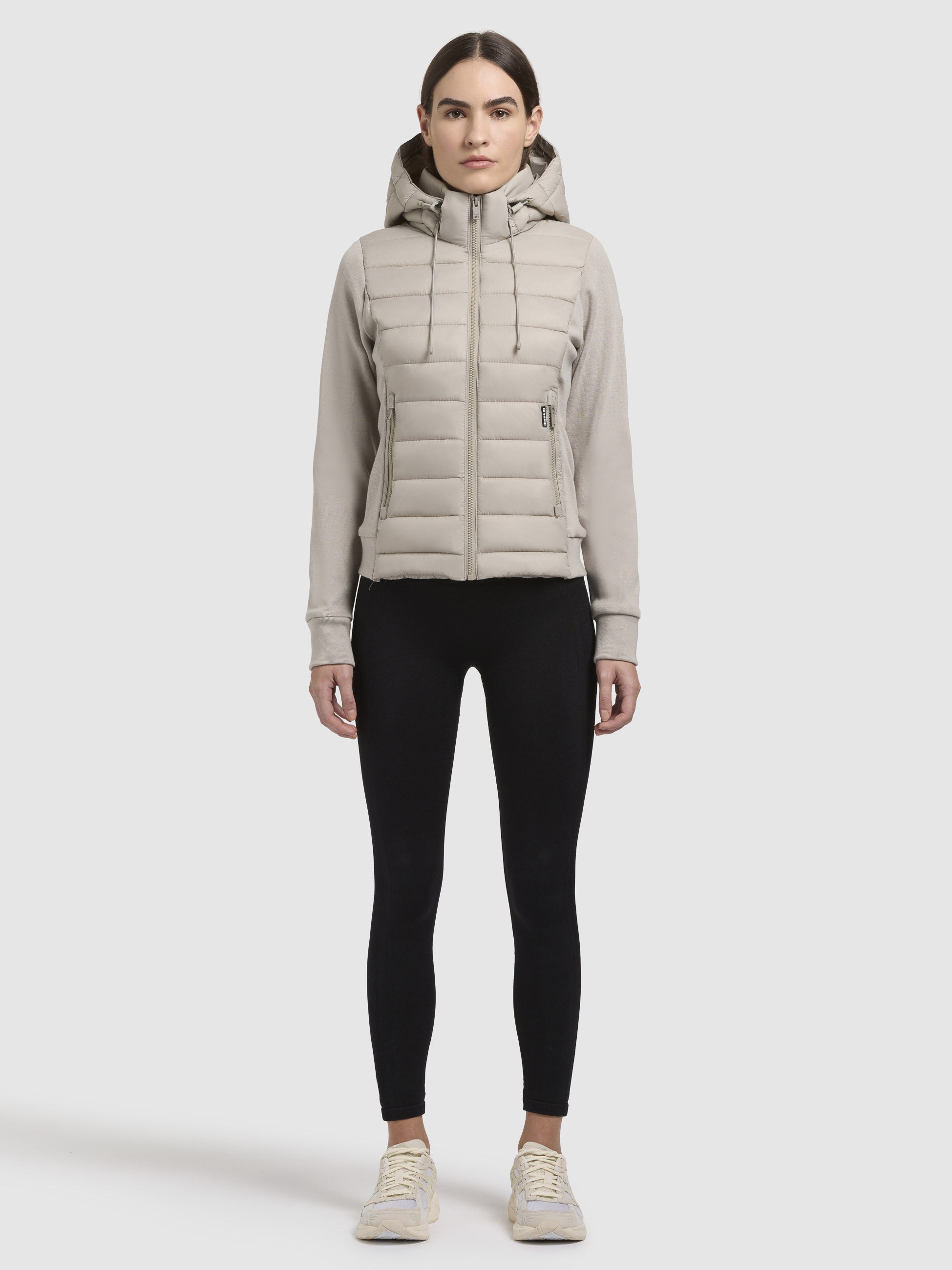 khujo-jacke-athi-beige-leichte-steppjacke-im-materialmix image 6
