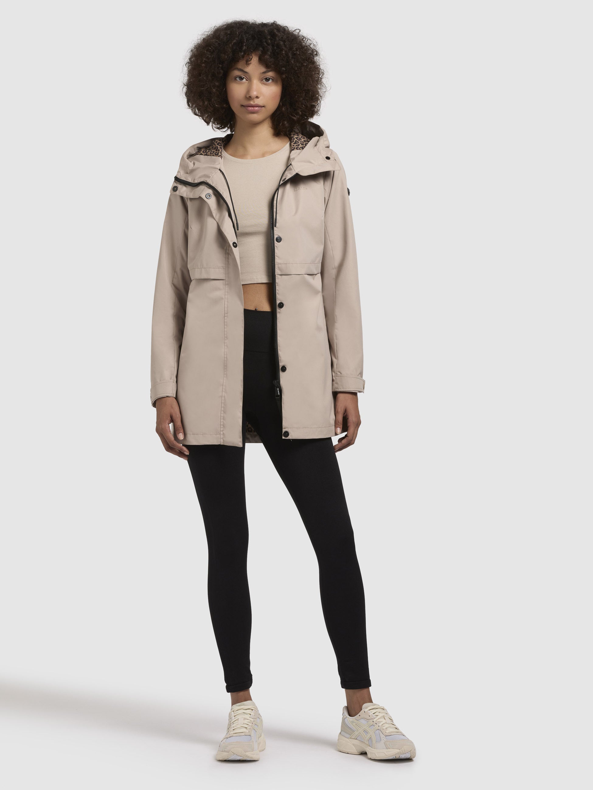 khujo-lotta-damen-kapuzenjacke-beige-slim-fit image 6