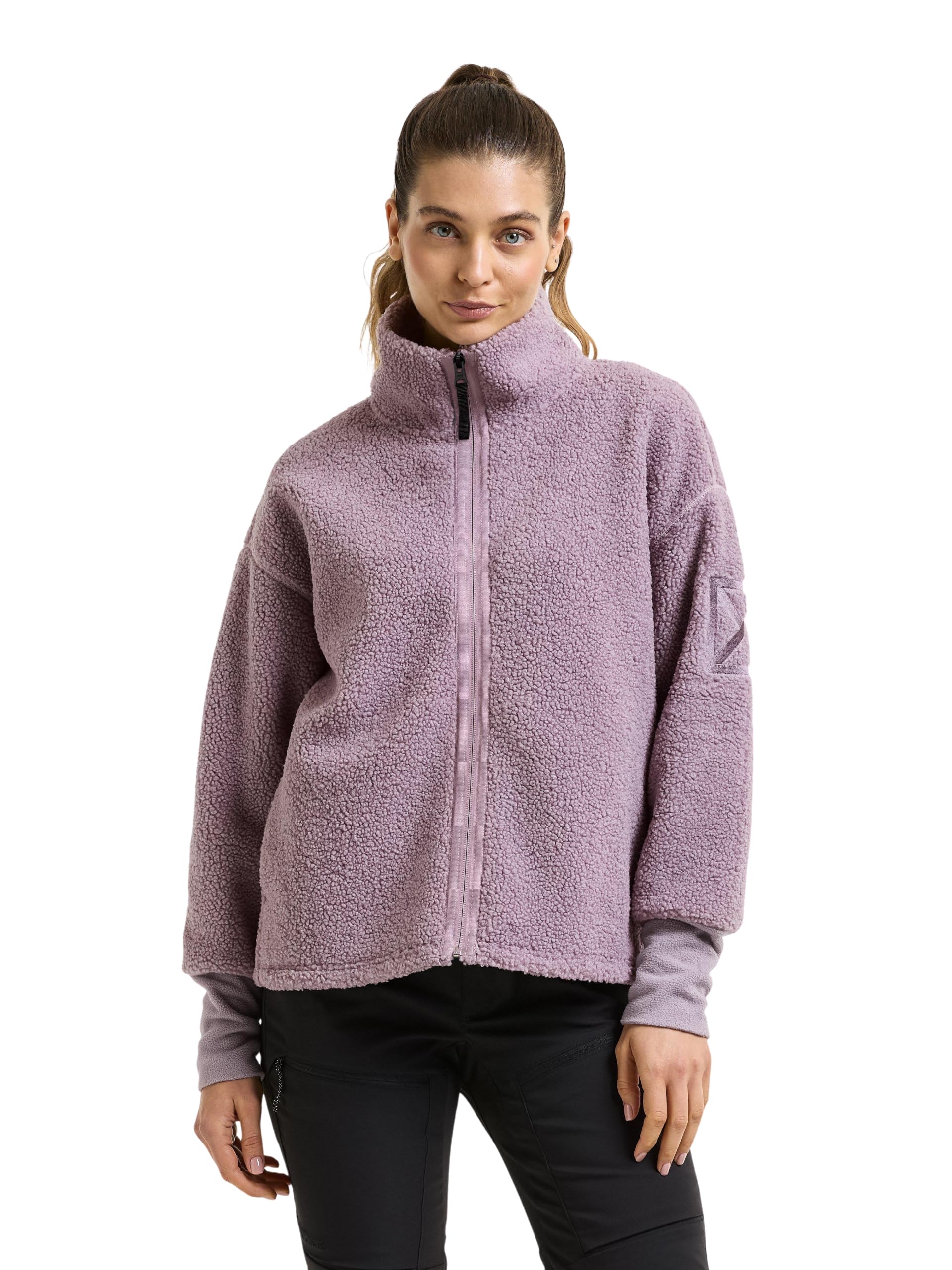 didriksons-melissa-sherpa-teddy-fleecejacke-damen-full-zip image 1