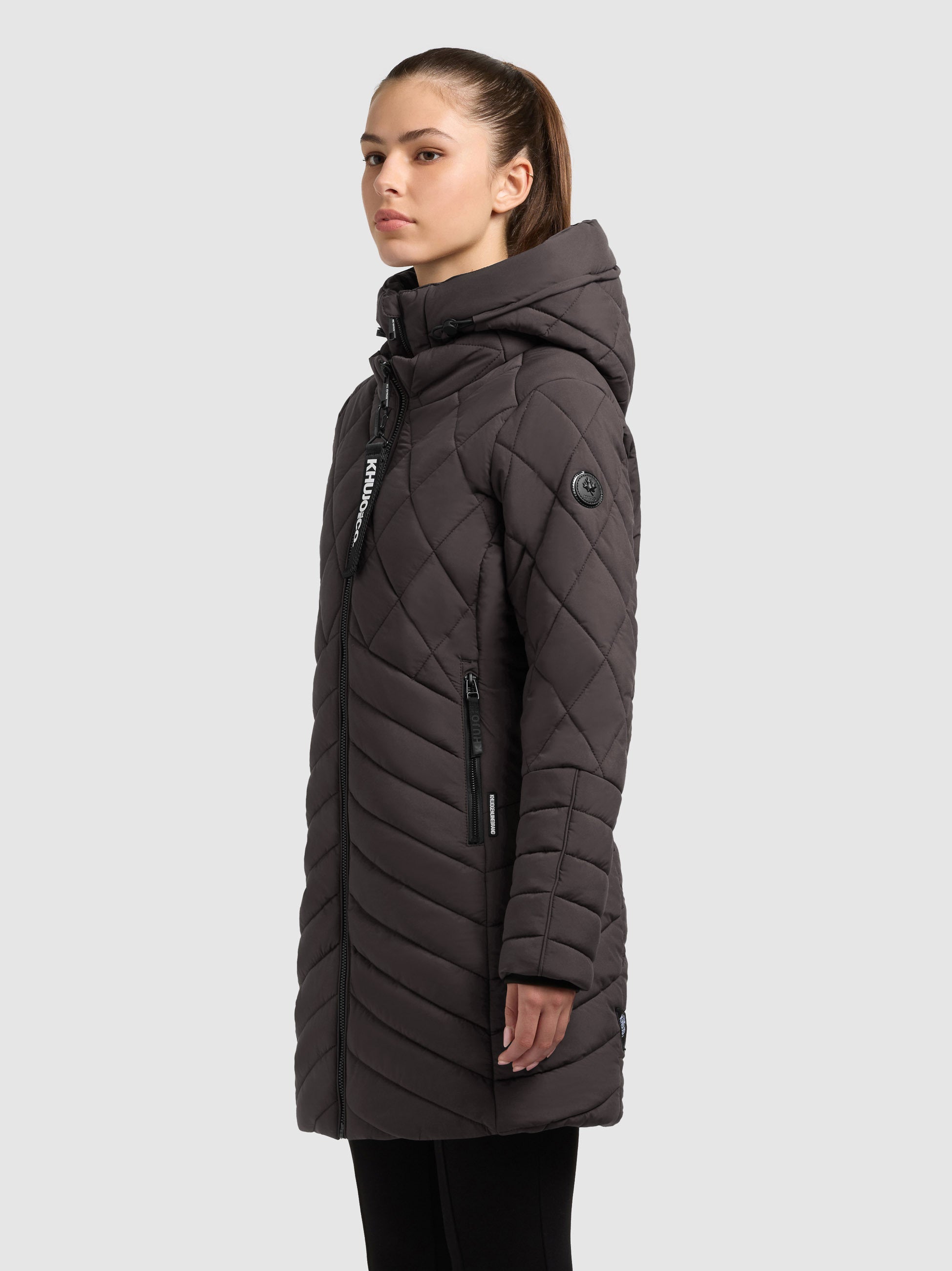 khujo-mantel-ivana-graphite-grey-damen-kurzmantel-stepp-mit-einsatz image 5