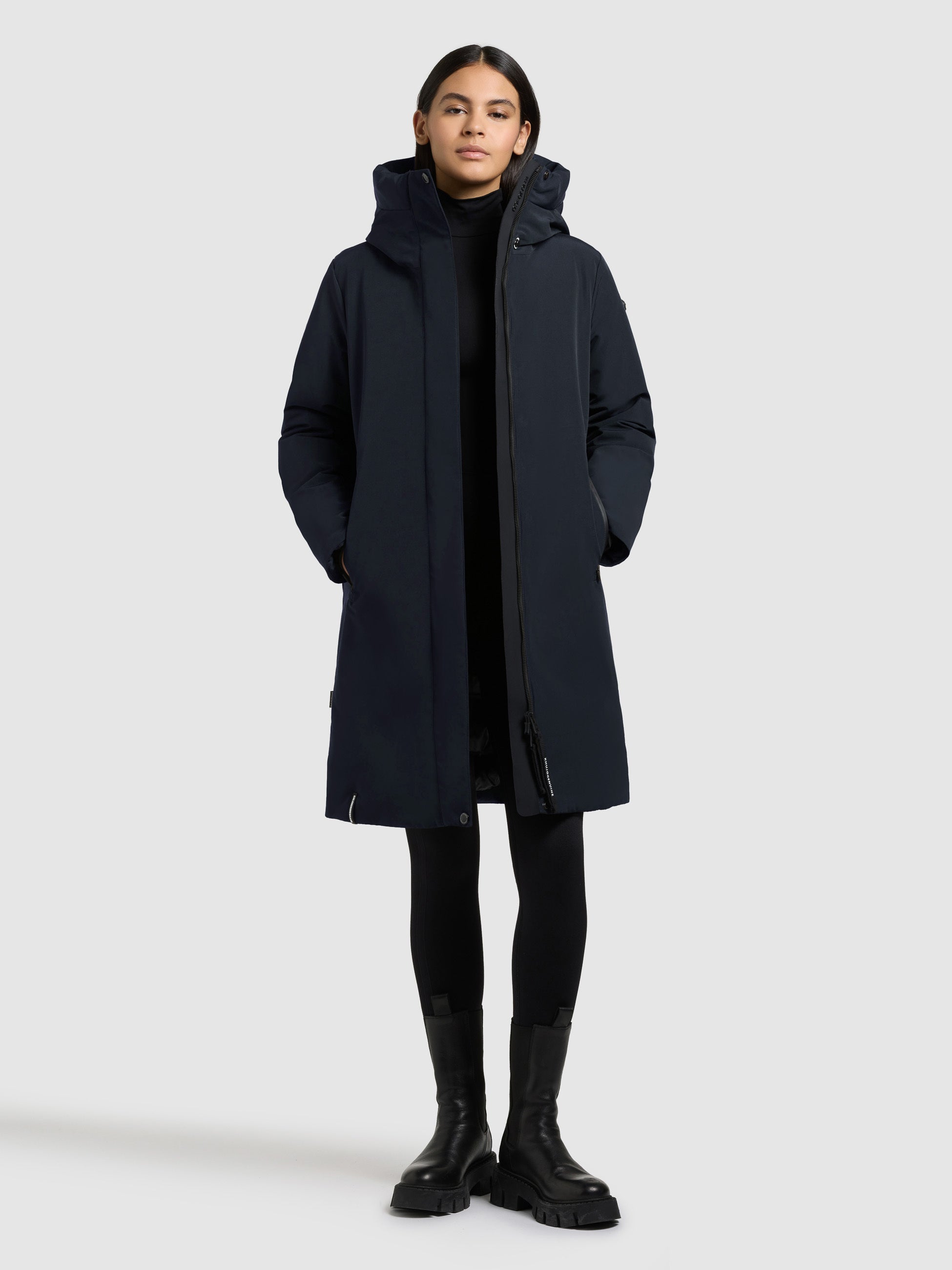 khujo-nellen2-damen-wintermantel-port-blue-loose-fit image 2