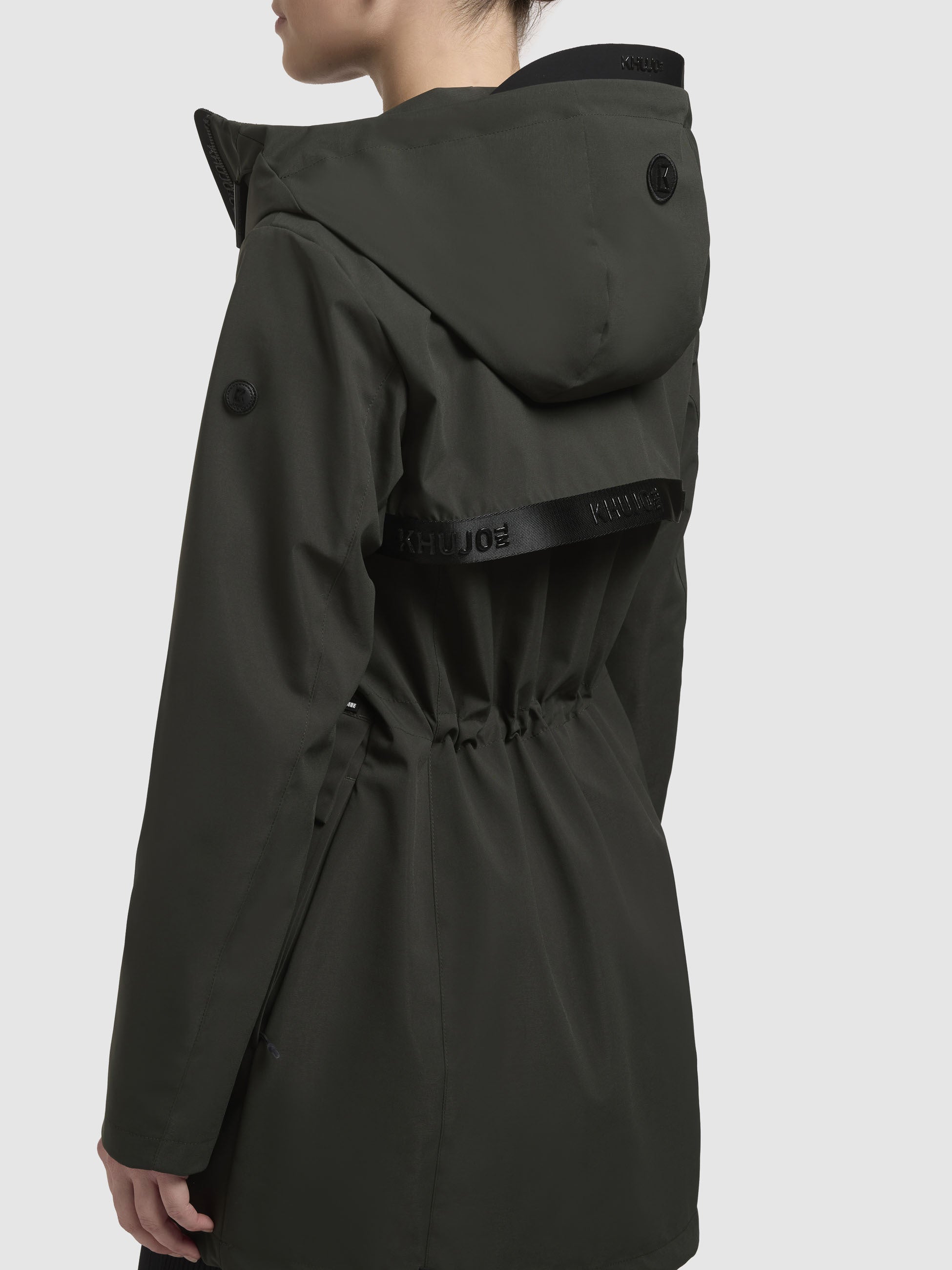 khujo-jacke-yoni-dunkelgr-n-damen-regenjacke-wasserabweisend image 7