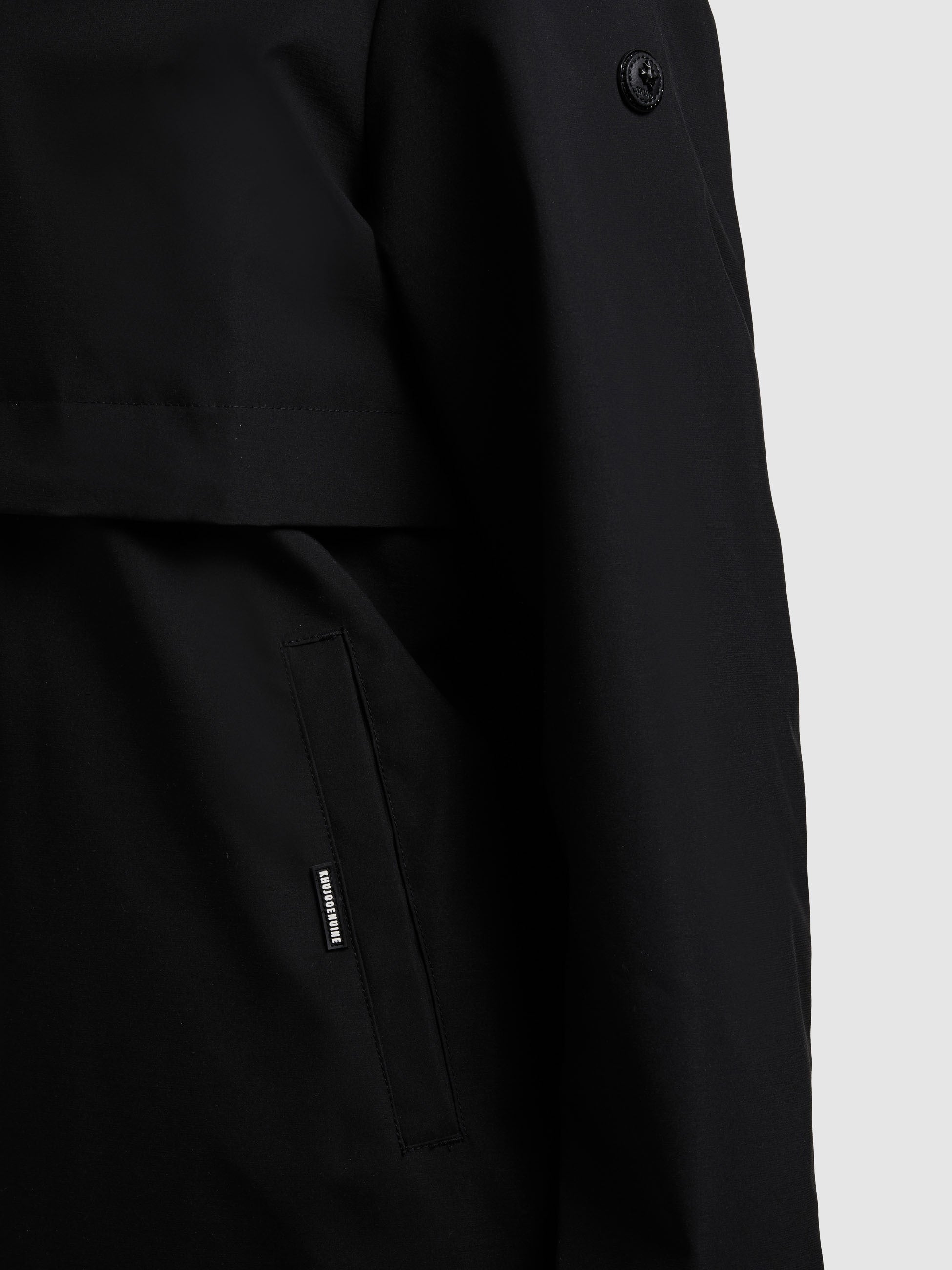 khujo-june-damen-kurzmantel-schwarz-leichter-parka-mit-kapuze-regular-fit image 8