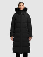 khujo-coat-porde2-black-knielanger-steppmantel-mit-teddyfell image 4