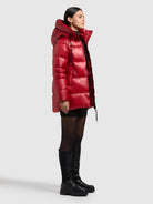 khujo-jacke-cara-nebula-red-gl-nzende-steppjacke-damen-loose-fit image 6