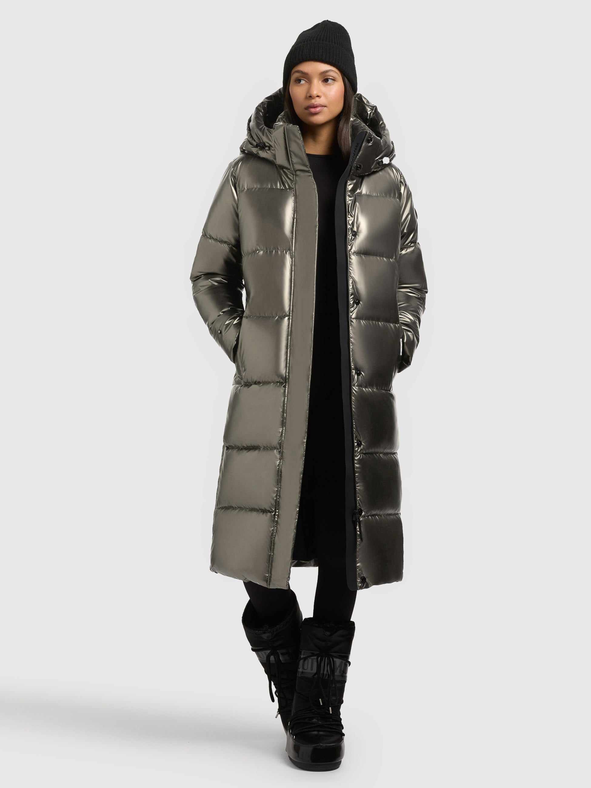 khujo-mantel-rachel2-shiny-mud-brown-damen-wintermantel-gl-nzend-wasserabweisend image 6