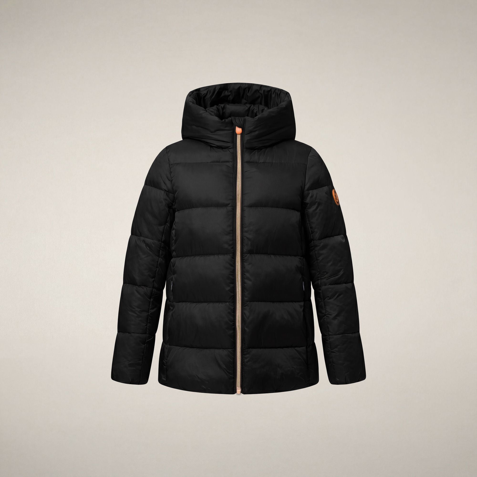 save-the-duck-gracie-m-dchen-steppjacke-schwarz-a-linie-mit-kapuze image 1