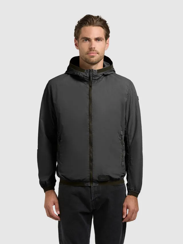 khujo-derf-blousonjacke-hazy-teal-green-leichte-kapuzenjacke image 1