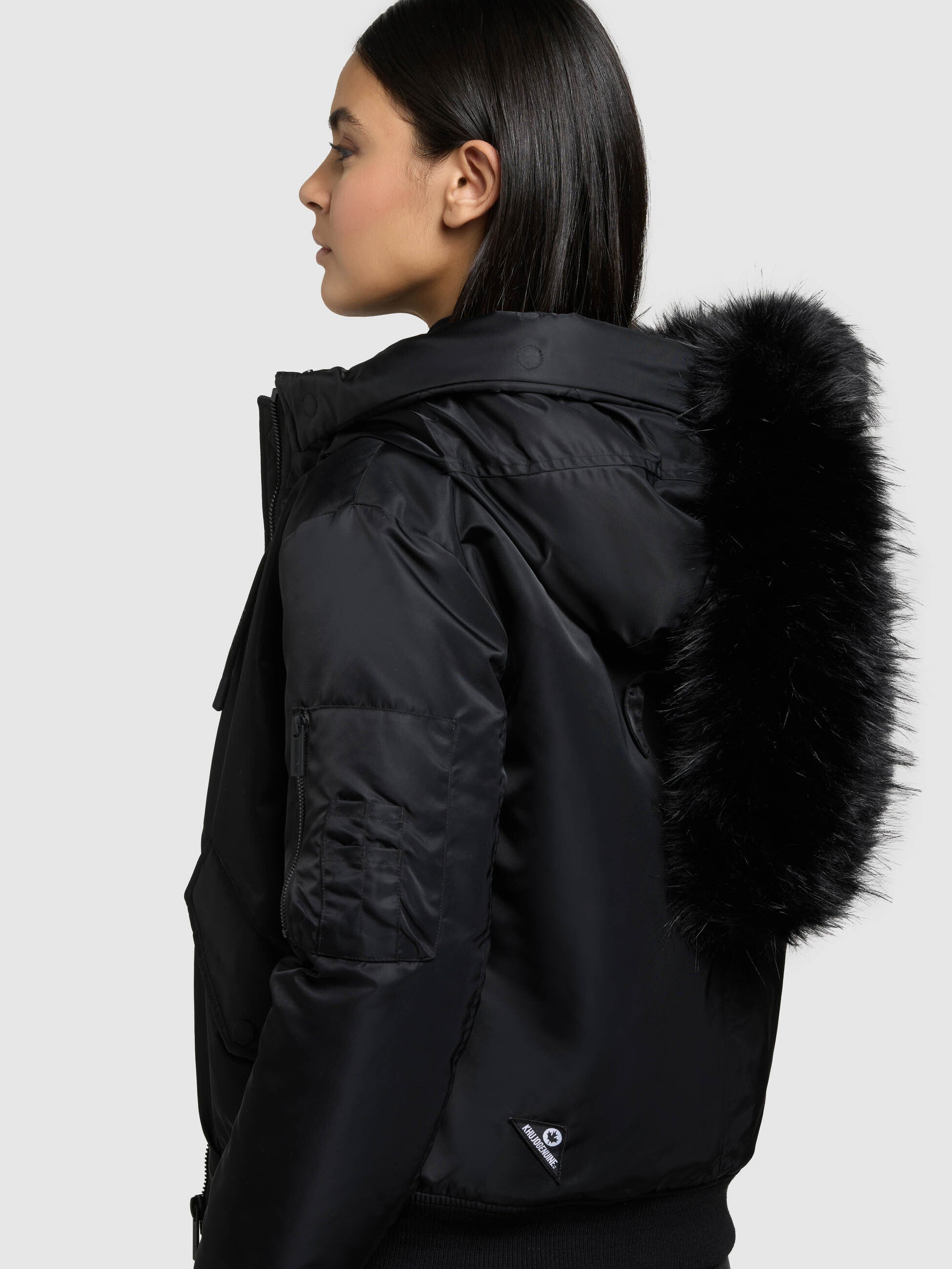 khujo-jacke-tyla-black-bomberjacke-damen-schwarz-mit-kapuze image 7