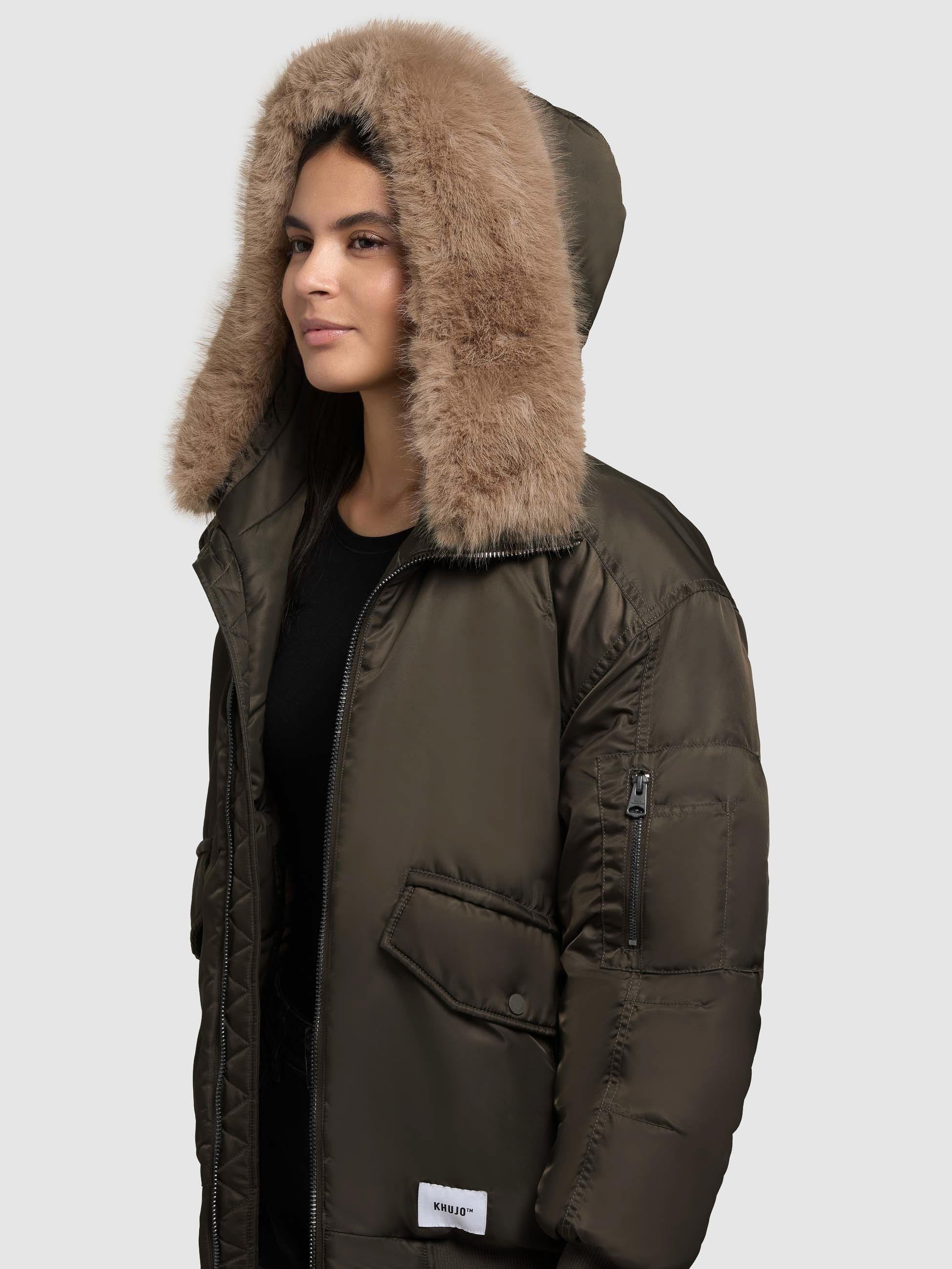 khujo-jacke-cela-forest-green-bomberjacke-loose-fit-gl-nzend image 7