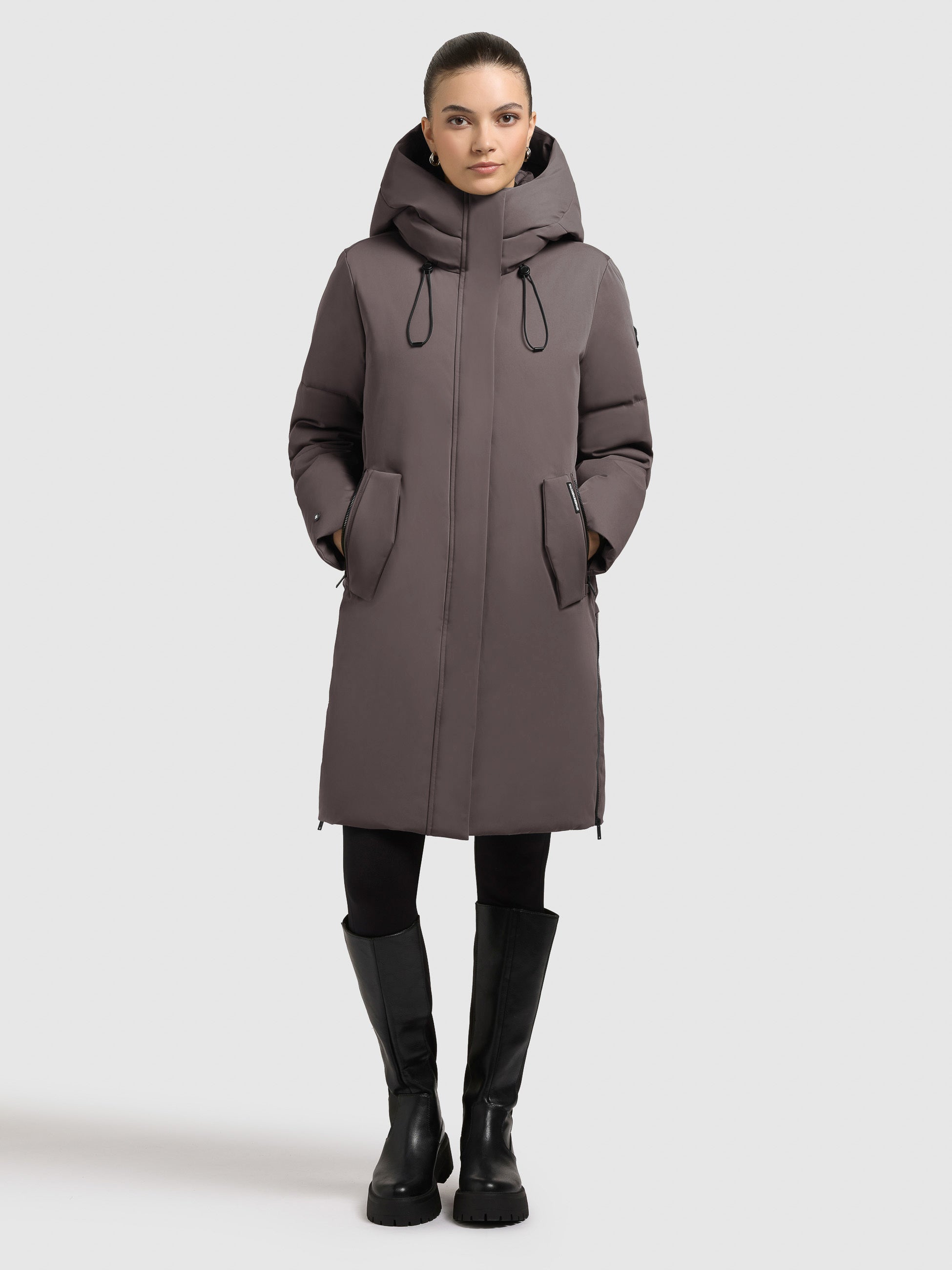 khujo-mantel-nean-graphite-grey-damen-kurzmantel-teil-gesteppt image 2