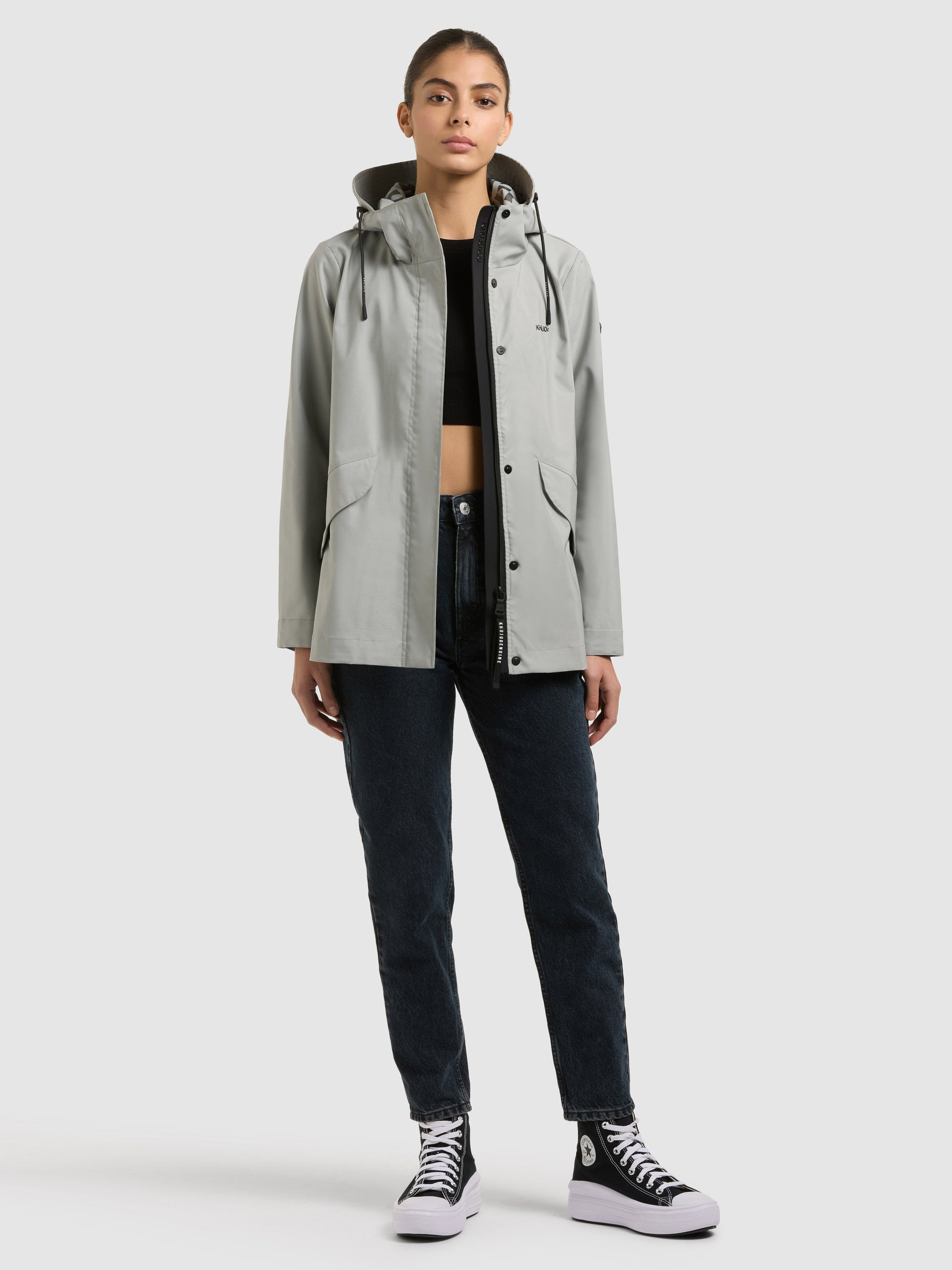 khujo-jacke-sang2-damen-regenjacke-cloud-green image 2