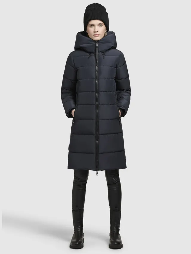 khujo-coat-jilias5-dark-blue-wattierter-damen-winter-steppmantel-mit-kapuze image 1