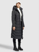 khujo-tynse-damen-coat-dark-gray image 2