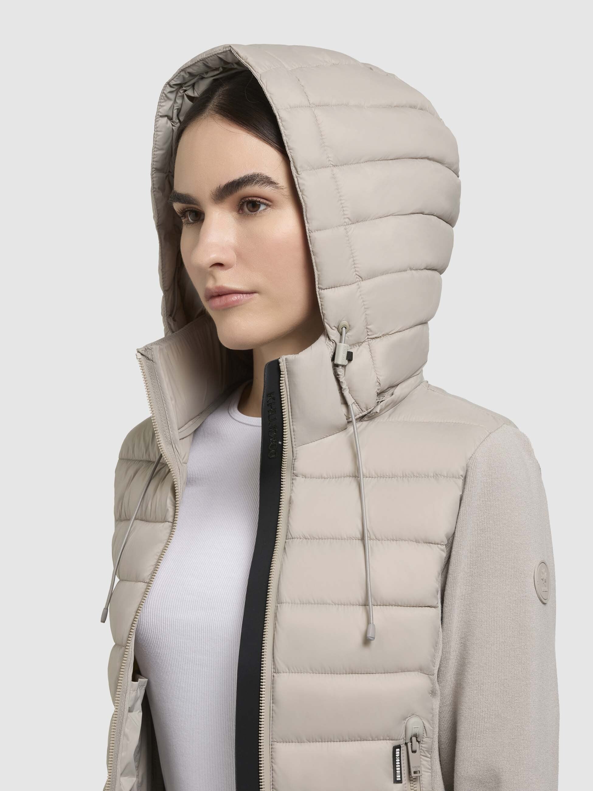 khujo-jacke-athi-beige-leichte-steppjacke-im-materialmix image 7