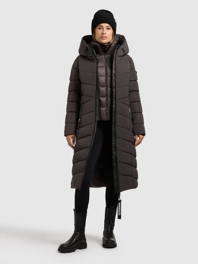 khujo-fiska-2in1-damen-wintermantel-graphite-gray image 1