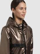 khujo-jacke-evelyn-braun-metallic-damen-kapuzenjacke image 8