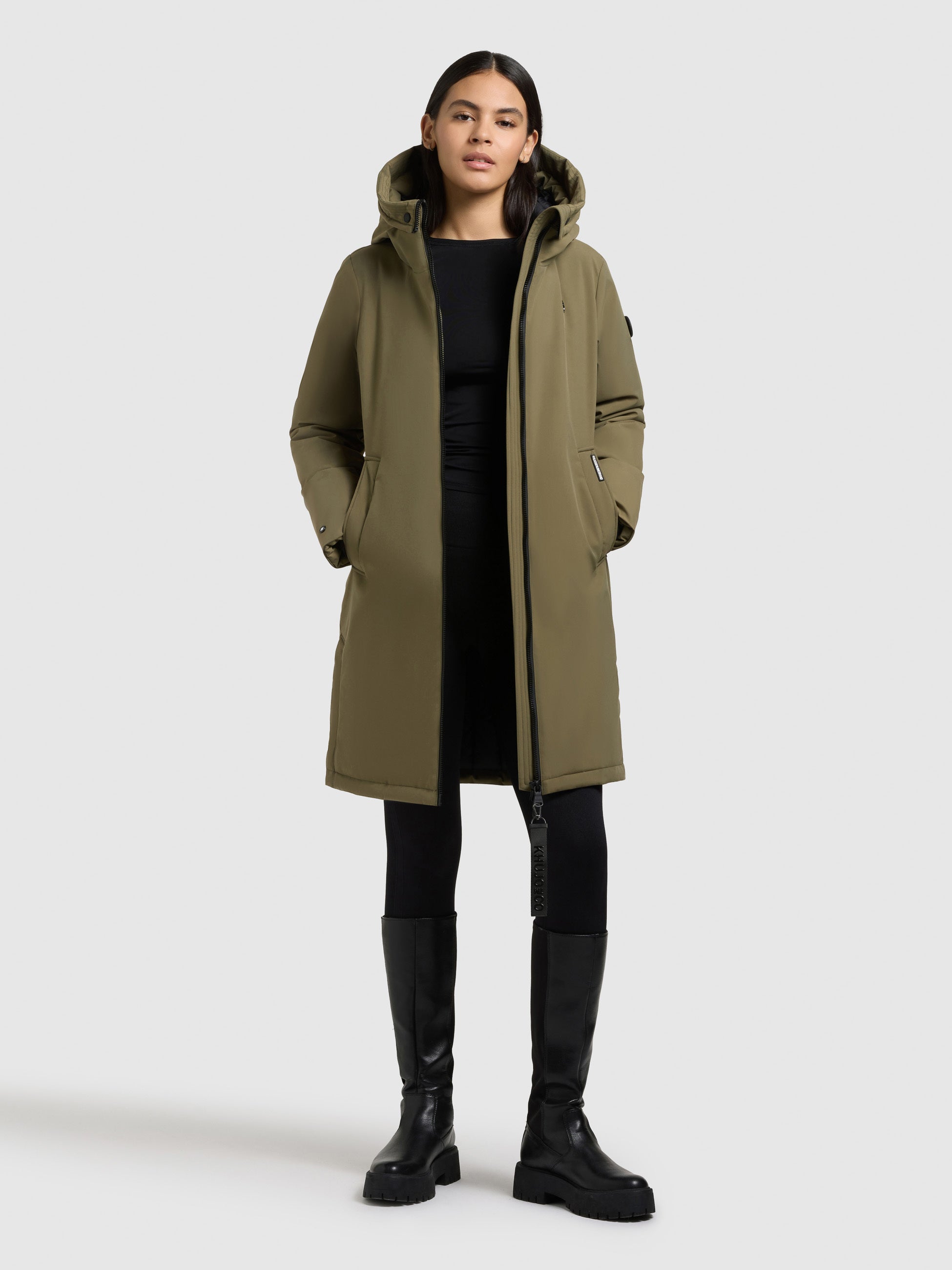 khujo-mantel-yaak4-scrub-green-leichter-damen-kurzmantel-im-slim-fit image 6