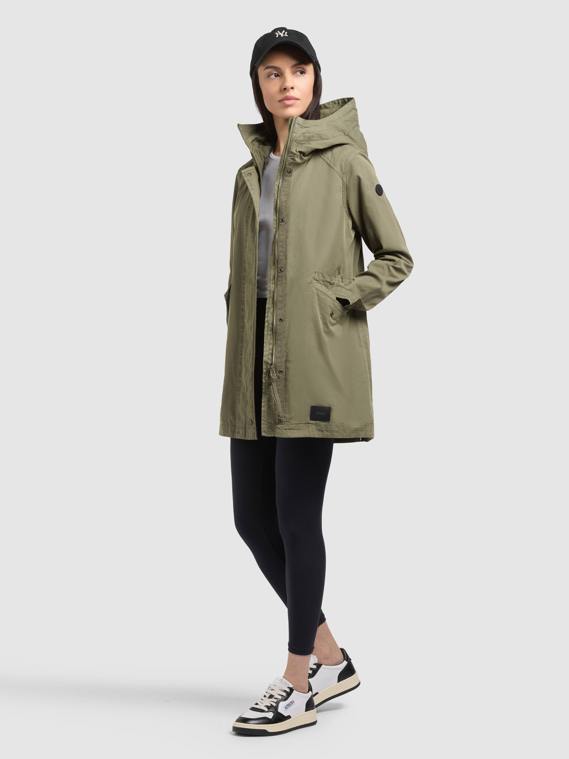khujo-parka-nika-olive-damenmantel-baumwoll-twill-regular-fit image 2