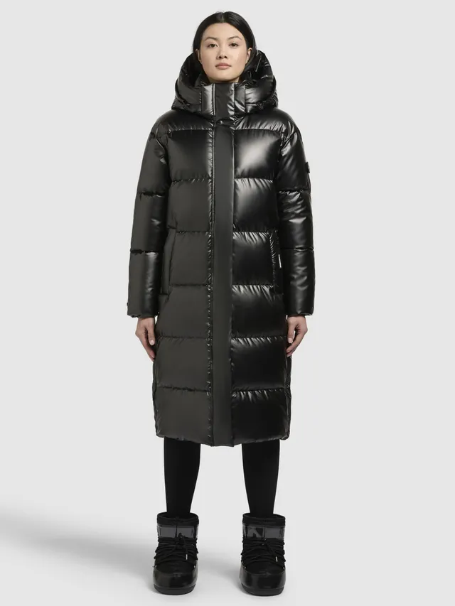 khujo-coat-rachel-shiny-knielanger-steppmantel-in-dark-gray image 1