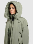 khujo-mantel-wedelia-with-inner-jacket-muted-green-damen-kurzmantel-mit-innenjac image 7