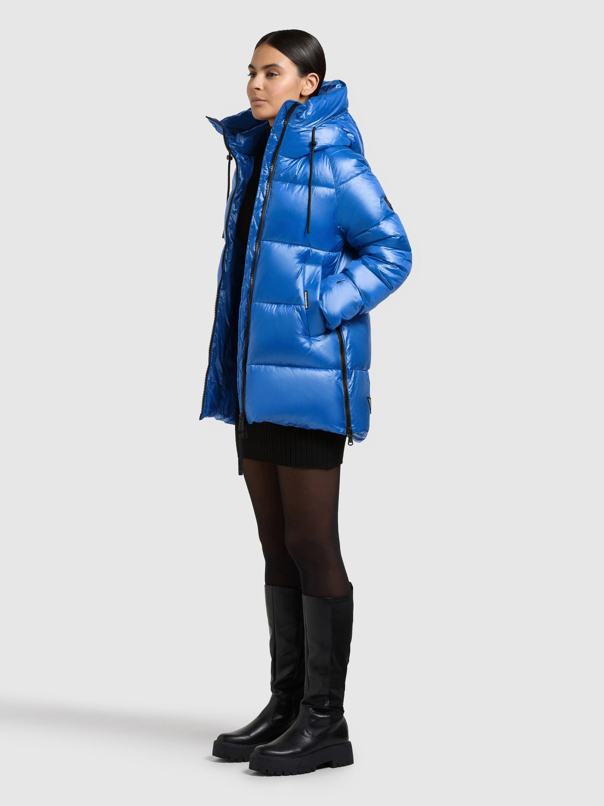 khujo-jacke-cara-royal-blue-gl-nzende-steppjacke-loose-fit image 2