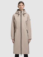 khujo-coat-pinax-beige-knielanger-sommerparka-damen image 4
