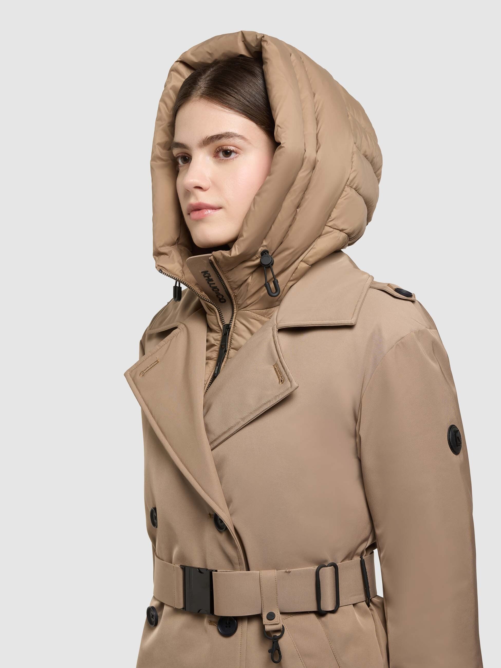 khujo-mantel-elena3-cookie-beige-2in1-knielanger-damen-trenchcoat-mit-steppeinsa image 8