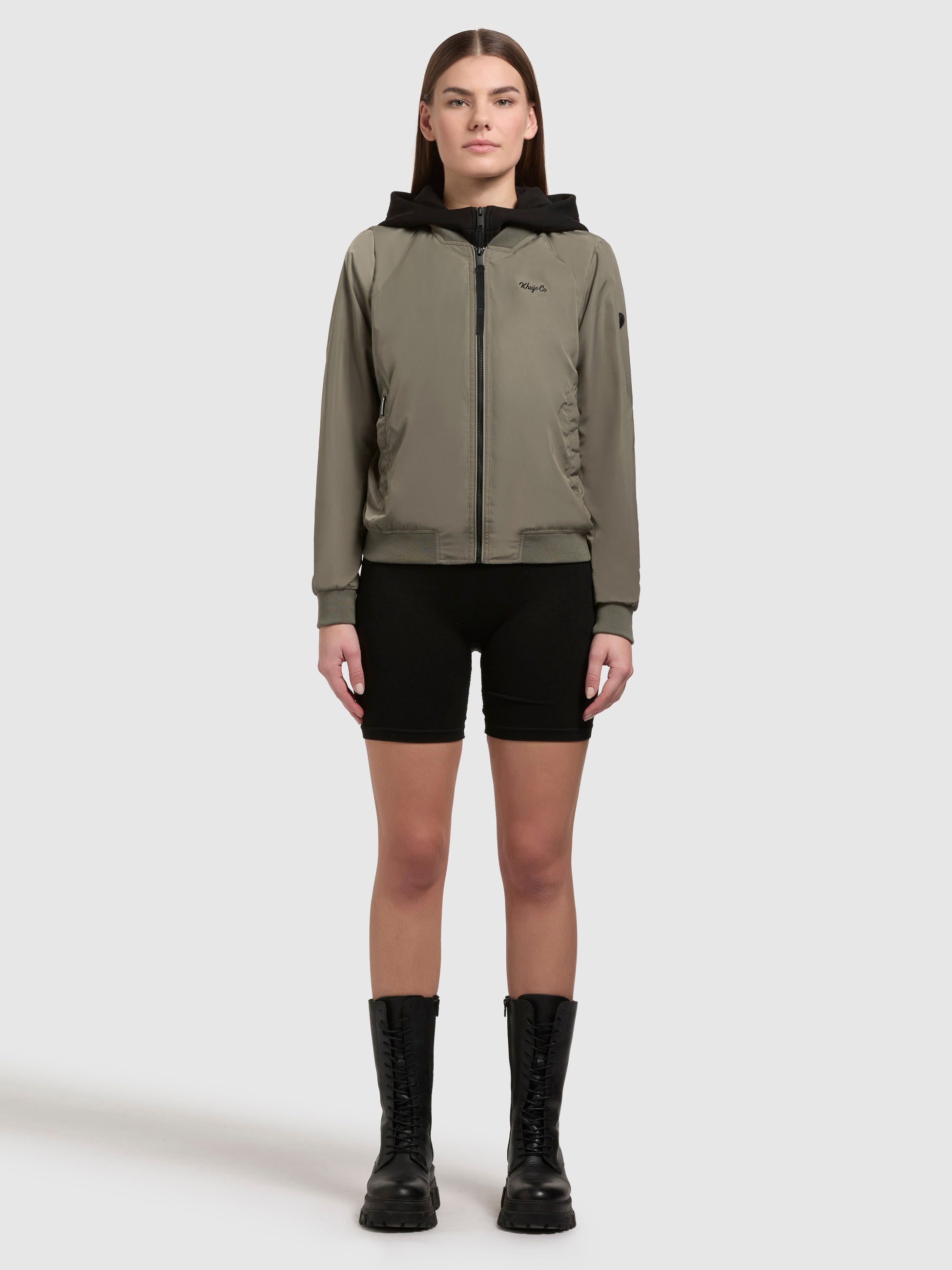 khujo-jacke-seeam-graugr-n-damen-bomberjacke-regular-fit image 1