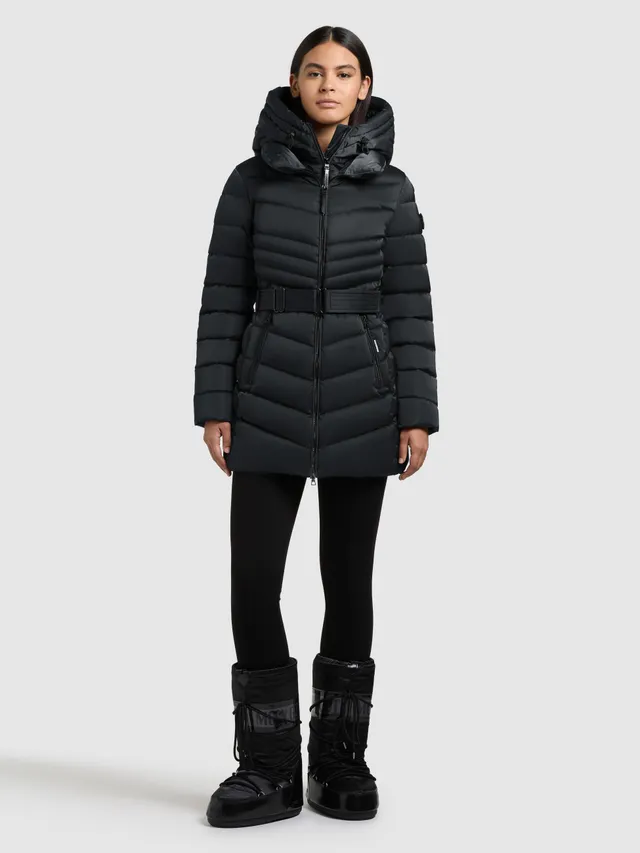 khujo-jacke-kina-obrage-grey-steppjacke-mit-einsatz-und-g-rtel-damen image 1
